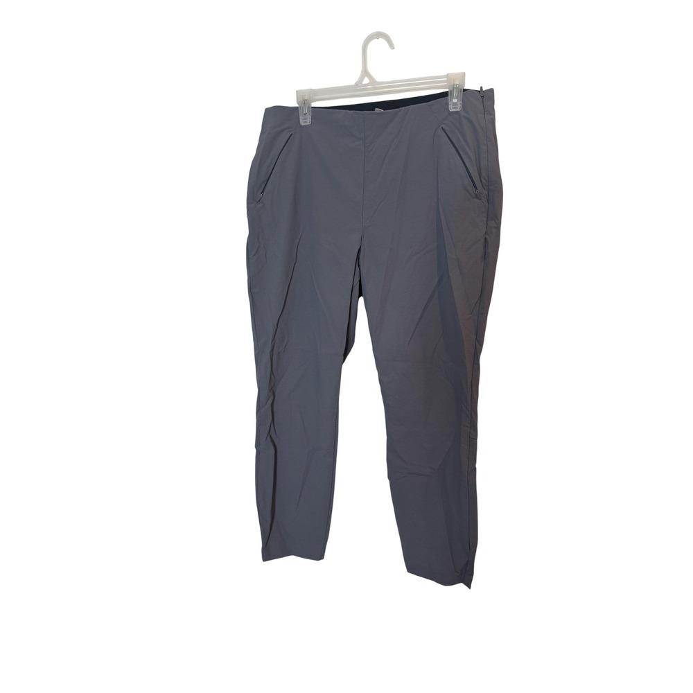 Duluth Trading Co Pants Womens 14 Gray Ankle‎ Pull On Zip Pocket Stretch Casual